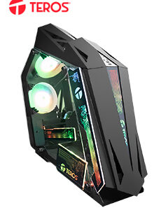 Case gamer TEROS TE-1314G, Mid Tower, USB 3.0 / USB 2.0, audio, ventilador ARGB, negro