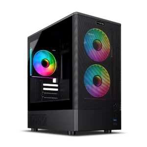 CASE GAMER ENKORE THUNDER ENC 3013 3FAN RAINBOW S/FUENTE  BLACK
