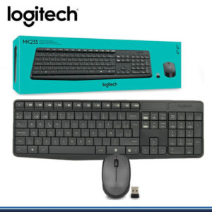 KIT LOGITECH MK235 WIRELESS TECLADO + MOUSE BLACK ESPAÑOL USB