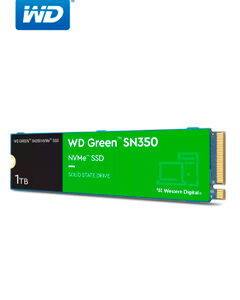 Unidad en estado sólido WD Green SN350 NVMe 1TB M.2 2280, PCIe Gen3 x4 NVMe v1.3 Velocidad de Lectura: 2400 MB/s, Velocidad de Escritura: 1850 MB/s, Tipo de Chip Nand: TLC