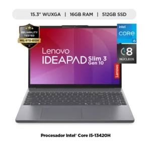 LAPTOP LENOVO IDEAPAD SLIM 3I INTEL CORE I5 16GB RAM 512 GB SSD 15.3"
