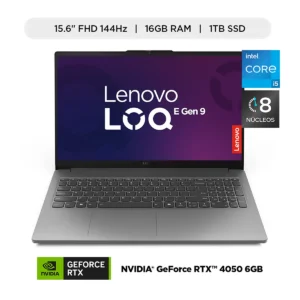 Laptop Gamer Loq Intel Core I5 Rtx 4050 16gb Ram 1tb Ssd 15.6" Fhd 144hz 12va Gen